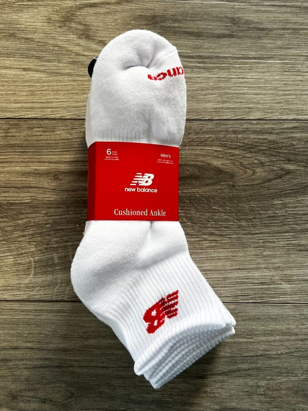 New Balance Men's 6 Pair Cushioned Sole Crew Socks White Size 8-12.5 ArchSupport